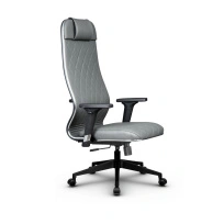 Кресло для руководителя Метта L 1m 40M/2D_17832_Кожа перфорированная NewLeather – Черный