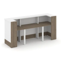 Style Стойка ресепшн, комплект №5 Л.РН-5 Вяз Благородный/Белый 2472×758×1156