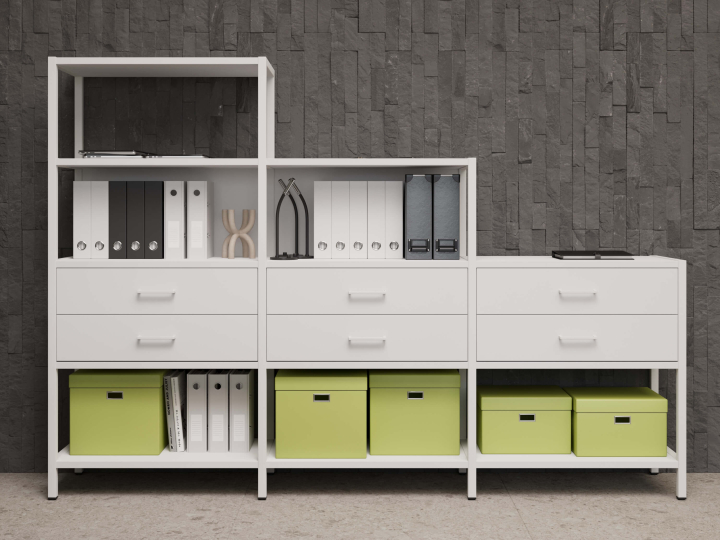 Мебель для персонала Shelf System цвет Белый / Металл Белый
