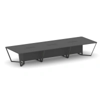 Стол для переговоров прямоугольный Steel Meet KD-PR.B.SP-16 / Тиквуд Светлый – Металл Антрацит / 4800×1600×750