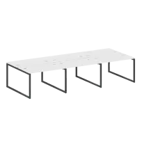 Metal System Quattro Р. ст. на 6 раб. места на О-образном м/к 40БО.СМ-6.2 Акация/Антрацит металл 3600*1475*750
