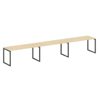Metal System Quattro Р. ст. на 3 раб. места на О-образном м/к 40БО.СМ-3.4 Акация/Антрацит металл 4800*720*750