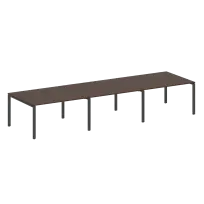 Metal System Перег. стол (3 столешницы) на П-оразном м/к БП.ПРГ-3.3 Акация/Антрацит металл 4200*1235*750