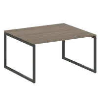 Metal System Quattro Перег. стол (1 столешница) на О-образном м/к 40БО.ПРГ-1.3 Акация/Антрацит металл 1400*1235*750
