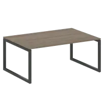 Metal System Quattro Перег. стол (1 столешница) на О-образном м/к 50БО.ПРГ-1.5 Акация/Антрацит металл 1800*1235*750