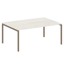 Metal System Quattro Перег. стол (1 столешница) на П-образном м/к 40БП.ПРГ-1.5 Акация/Антрацит металл 1800*1235*750