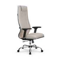 Кресло для руководителя Метта L 1m 50M/4D_17833_Кожа перфорированная NewLeather - Черный_Кожа перфорированная NewLeather - Черный