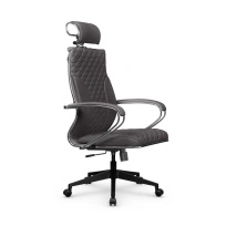 Кресло для руководителя Метта L 2c 44C/K_17832_Кожа перфорированная NewLeather - Черный_Кожа перфорированная NewLeather - Черный