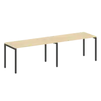 Metal System Quattro Р. ст. на 2 раб. места на П-образном м/к 40БП.СМ-2.3 Акация/Антрацит металл 2800*720*750