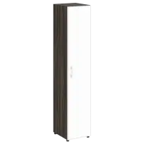 Шкаф узкий LT.SU-1.10 R (R) white Yalta / Дуб Мали – Стекло White 400×450×1987
