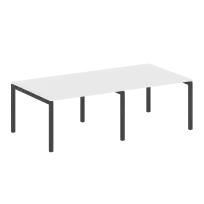 Metal System Quattro Перег. стол (2 столешницы) на П-образном м/к 50БП.ПРГ-2.2 Акация/Антрацит металл 2400*1235*750