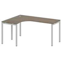 Metal System Quattro Стол криволинейный левый на П-образном м/к 40БП.СА-4 (L) Акация/Антрацит металл 1600*1200*750