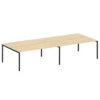 Metal System Quattro Р. ст. на 4 раб. места на П-образном м/к 40БП.СМ-4.5 Акация/Антрацит металл 3600*1475*750