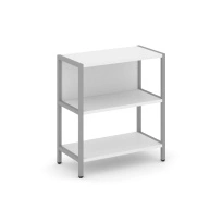 Односекционный стеллаж двухярусный Shelf System SN.STM-211 Тиквуд Светлый/Металл Серый 810×400×879