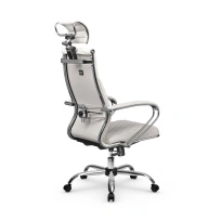 Кресло для руководителя Метта L 2c 44C/K_17833_Кожа перфорированная NewLeather - Черный_Кожа перфорированная NewLeather - Черный