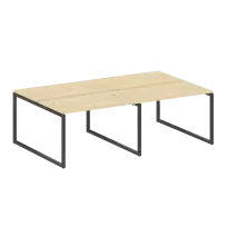 Metal System Quattro Р. ст. на 4 раб. места на О-образном м/к 40БО.СМ-4.2 Акация/Антрацит металл 2400*1475*750