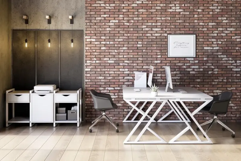 Мебель для персонала Loft цвет  Белый Бриллиант - Белый Металл