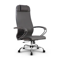 Кресло для руководителя Метта L 1m 38K2/K_17833_Кожа перфорированная NewLeather – Черный