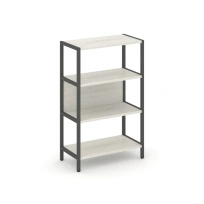 Односекционный стеллаж трехъярусный Shelf System SN.STM-311 Тиквуд Светлый/Металл Антрацит 810×400×1246