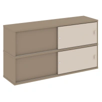 Estetica Надставка на две тумбы высокая ES.NV-5.1 Латте/Тиквуд тёмный 1500×410×795