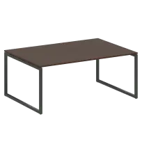 Metal System Quattro Перег. стол (1 столешница) на О-образном м/к 40БО.ПРГ-1.5 Акация/Антрацит металл 1800*1235*750