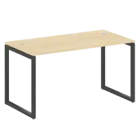Metal System Quattro Стол офисный на О-образном м/к 40БО.СП-3 Вяз/Мокко металл 1400×720×750