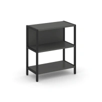 Односекционный стеллаж двухярусный Shelf System SN.STM-211 Тиквуд Светлый/Металл Черный 810×400×879