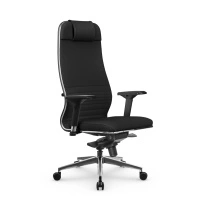 Кресло для руководителя Метта L 1m 38K2/4D_17839_Кожа перфорированная NewLeather – Темно-коричневый