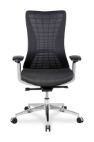 Кресло для руководителя College HLC-2588F/ORANGE Сетка оранжевый / Крестовина алюминий