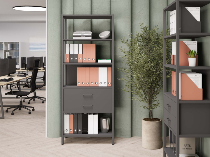 Мебель для персонала Shelf System цвет Антрацит / Металл Антрацит
