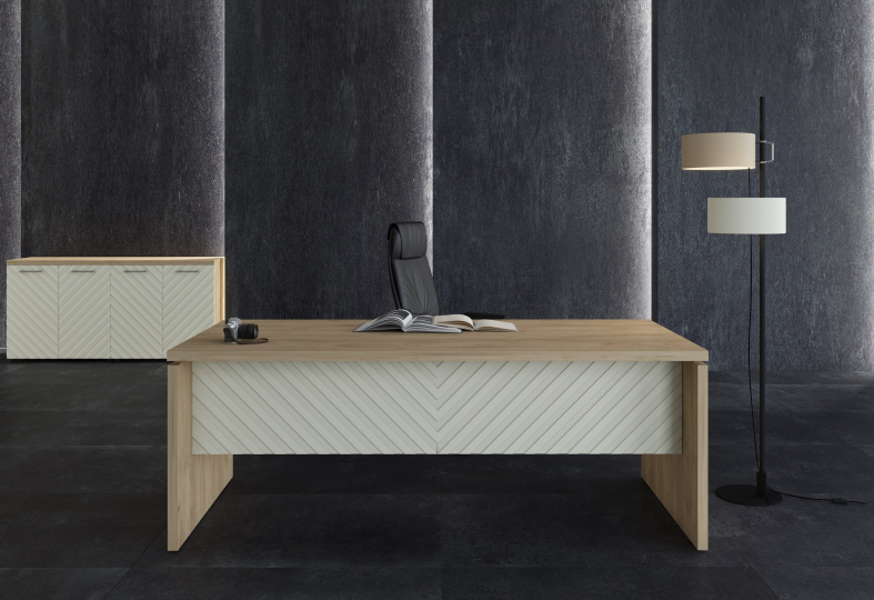 Кабинет руководителя TORR LUX цвет Сосна Эдмонт Z / Серо-Голубой
