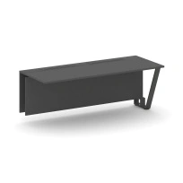 Сектор переговорного стола проходной Steel Meet KD-PR.B.SPPO-20 / Тиквуд Светлый – Металл Антрацит / 2000×800×750