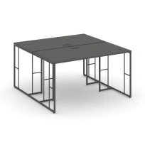 Стол-бенч на металлокаркасе Rift RF.DRS-003 Дуб Табак/Металл Черный 1380×1232×750