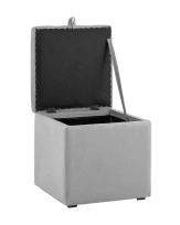 Пуф с крышкой Нильсон велюр тёмно-серый