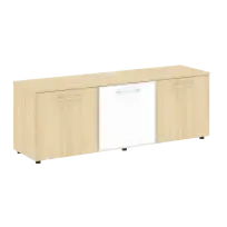 Тумба модульная LT.TS-3.4 white Yalta / Дуб Мали – Стекло White 1642×450×580