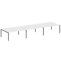 Metal System Quattro Р. ст. на 6 раб. места на П-образном м/к 40БП.СМ-6.5 Акация/Антрацит металл 5400*1475*750