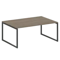 Metal System Quattro Перег. стол (1 столешница) на О-образном м/к 40БО.ПРГ-1.5 Акация/Антрацит металл 1800*1235*750