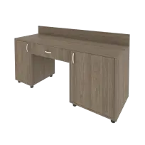 Light Стол с 2-мя тумбами и бортиком С-СТ-170 (R) Клён 1700x550x750