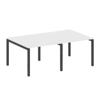 Metal System Quattro Перег. стол (2 столешницы) на П-образном м/к 50БП.ПРГ-2.1 Акация/Антрацит металл 2000*1235*750