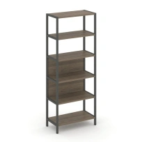 Односекционный стеллаж пятиярусный Shelf System SN.STM-511 Тиквуд Светлый/Металл Антрацит 810×400×1980