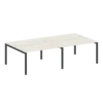 Metal System Quattro Р. ст. на 4 раб. места на П-образном м/к 50БП.СМ-4.3 Акация/Антрацит металл 2800*1475*750