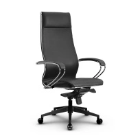 Кресло для руководителя Метта L 1m 42/K_17840_Кожа перфорированная NewLeather – Черный