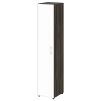 Шкаф узкий LT.SU-1.10 R (L) white Yalta / Дуб Мали – Стекло White 400×450×1987