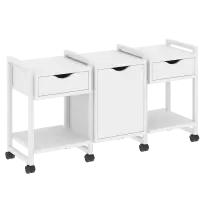 Loft Тумба на колесных опорах наборная. Вариант №6 VR.L-TN-6.K Тиквуд тёмный/Чёрный металл 1440×460×767