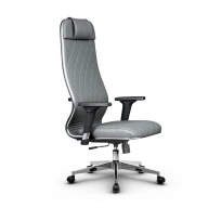 Кресло для руководителя Метта L 1m 40M/2D_17834_Кожа перфорированная NewLeather – Черный