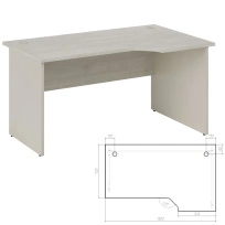 Стол эргономичный правый New Line NLN36315631 дуб шамони темный