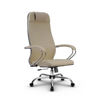 Кресло для руководителя Метта L 1m 38K2/K_17833_Кожа перфорированная NewLeather – Черный
