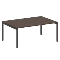 Metal System Quattro Перег. стол (1 столешница) на П-образном м/к 50БП.ПРГ-1.5 Акация/Антрацит металл 1800*1235*750