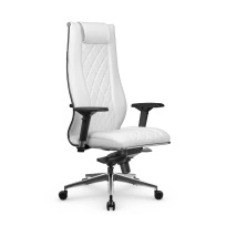 Кресло для руководителя Метта L 1m 50M/4D_17839_Кожа перфорированная NewLeather - Черный_Кожа перфорированная NewLeather - Черный