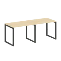 Metal System Quattro Р. ст. на 2 раб. места на О-образном м/к 40БО.СМ-2.1 Акация/Антрацит металл 2000*720*750